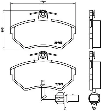 ABS Brake Pad Set, disc brake (P 85 044)