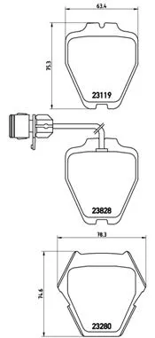 ABS Brake Pad Set, disc brake (P 85 054)
