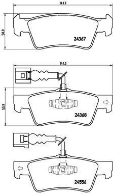 ABS Brake Pad Set, disc brake (P 85 068)