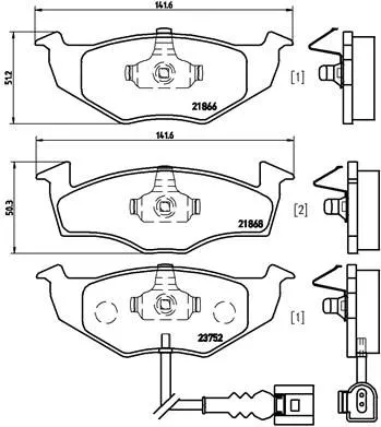 ABS Brake Pad Set, disc brake (P 85 071)