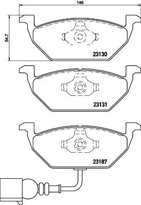 ABS Brake Pad Set, disc brake (P 85 072)