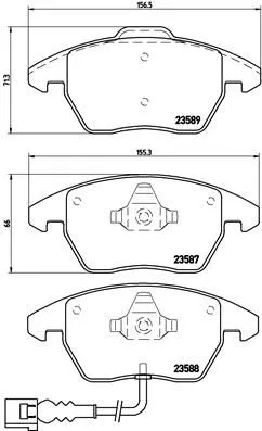 ABS Brake Pad Set, disc brake (P 85 075)