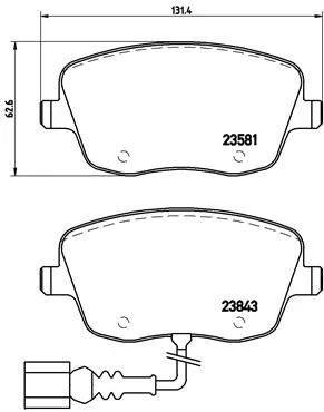 ABS Brake Pad Set, disc brake (P 85 077)