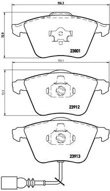ABS Brake Pad Set, disc brake (P 85 079)