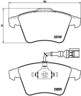 ABS Brake Pad Set, disc brake (P 85 090)