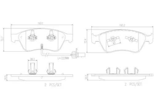 ABS Brake Pad Set, disc brake (P 85 102)