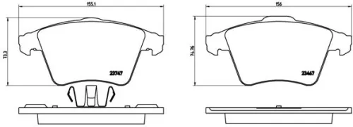 ABS Brake Pad Set, disc brake (P 85 106)
