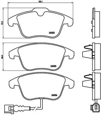 ABS Brake Pad Set, disc brake (P 85 112)