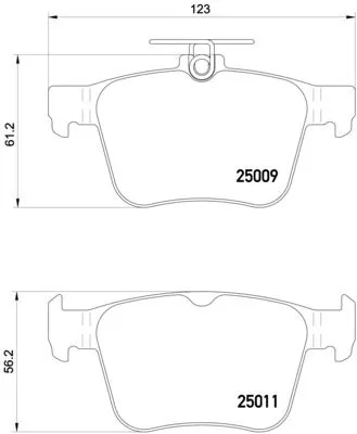 ABS Brake Pad Set, disc brake (P 85 124)