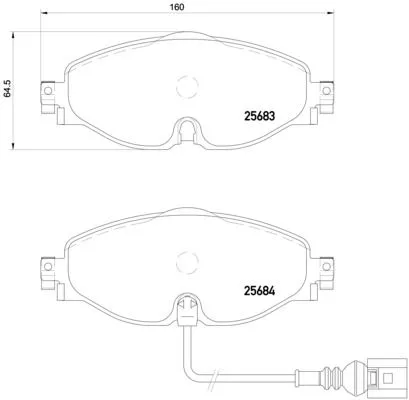ABS Brake Pad Set, disc brake (P 85 126)