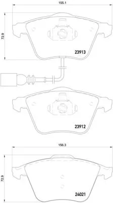 ABS Brake Pad Set, disc brake (P 85 129)