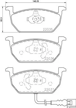 ABS Brake Pad Set, disc brake (P 85 137)