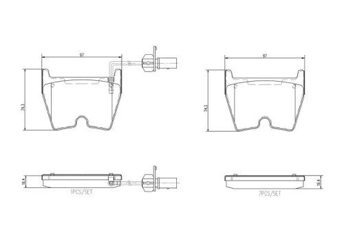 ABS Brake Pad Set, disc brake (P 85 138)