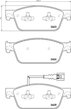 ABS Brake Pad Set, disc brake (P 85 141)