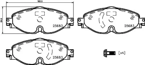 ABS Brake Pad Set, disc brake (P 85 147)