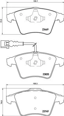 ABS Brake Pad Set, disc brake (P 85 149)