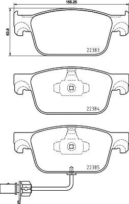 ABS Brake Pad Set, disc brake (P 85 153)