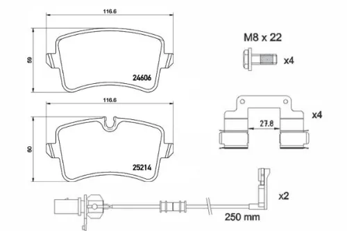 ABS Brake Pad Set, disc brake (P 85 157)