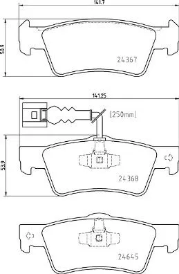 ABS Brake Pad Set, disc brake (P 85 163)