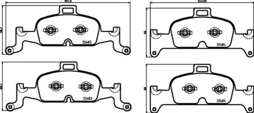 ABS Brake Pad Set, disc brake (P 85 164)