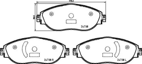ABS Brake Pad Set, disc brake (P 85 166)