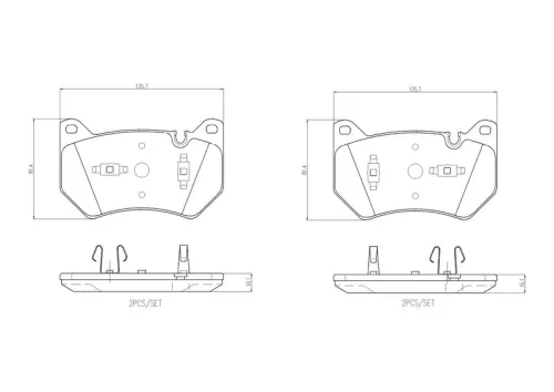 ABS Brake Pad Set, disc brake (P 85 181)