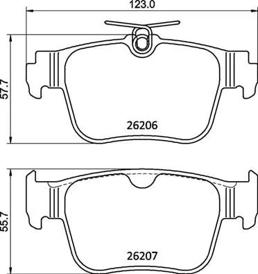 ABS Brake Pad Set, disc brake (P 85 184)