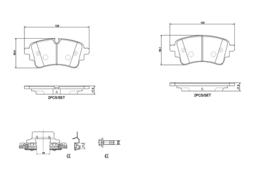 ABS Brake Pad Set, disc brake (P 85 186)