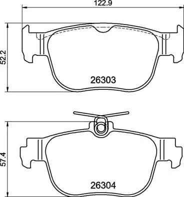 ABS Brake Pad Set, disc brake (P 85 189)