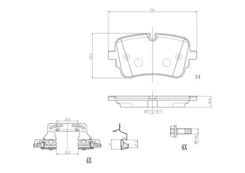 ABS Brake Pad Set, disc brake (P 85 190)