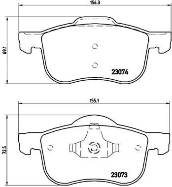ABS Brake Pad Set, disc brake (P 86 016)