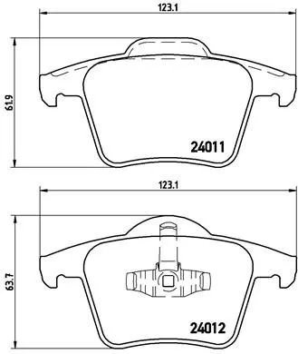 ABS Brake Pad Set, disc brake (P 86 019)
