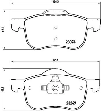 ABS Brake Pad Set, disc brake (P 86 020)
