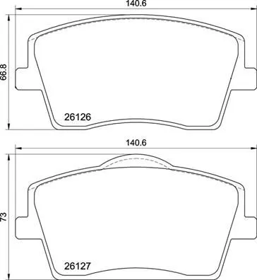 ABS Brake Pad Set, disc brake (P 86 031)