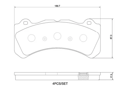 ABS Brake Pad Set, disc brake (P 86 034)