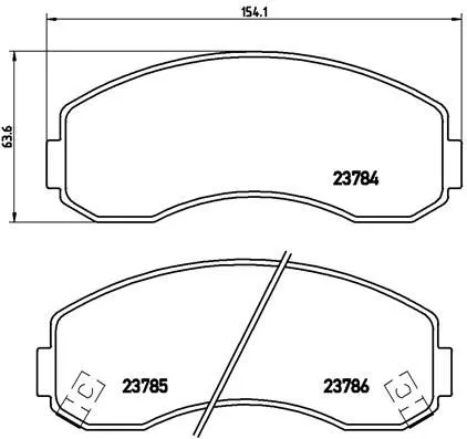 ABS Brake Pad Set, disc brake (P 99 003)
