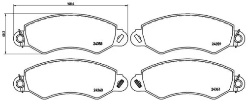 ABS Brake Pad Set, disc brake (P B1 002)