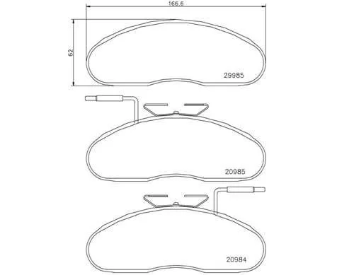 ABS Brake Pad Set, disc brake (P B7 002)